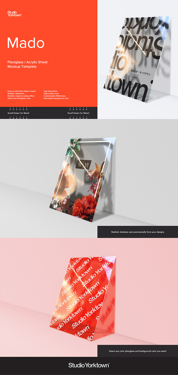 Download Mado Plexiglass Mockup Template Creative Photoshop Templates Creative Market