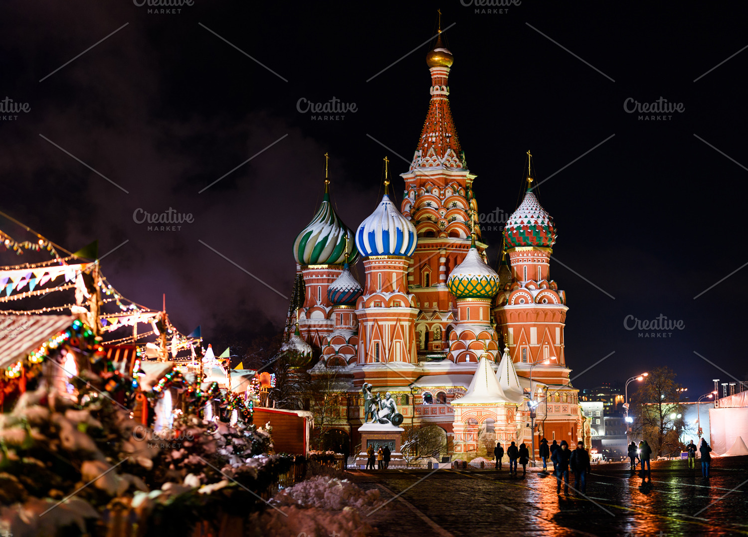 Christmas. St. Basil's Cathedral Holiday Stock Photos Creative Market