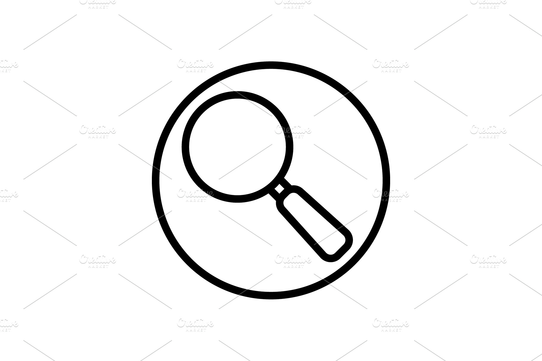 Magnifying glass icon | Illustrator Graphics ~ Creative Market