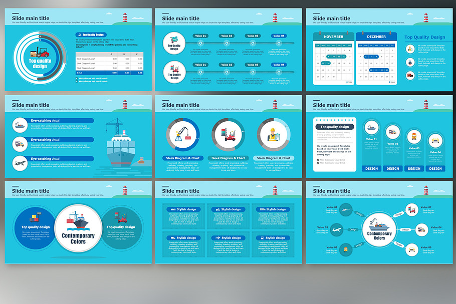 Transportation PowerPoint Template | Creative PowerPoint Templates ...