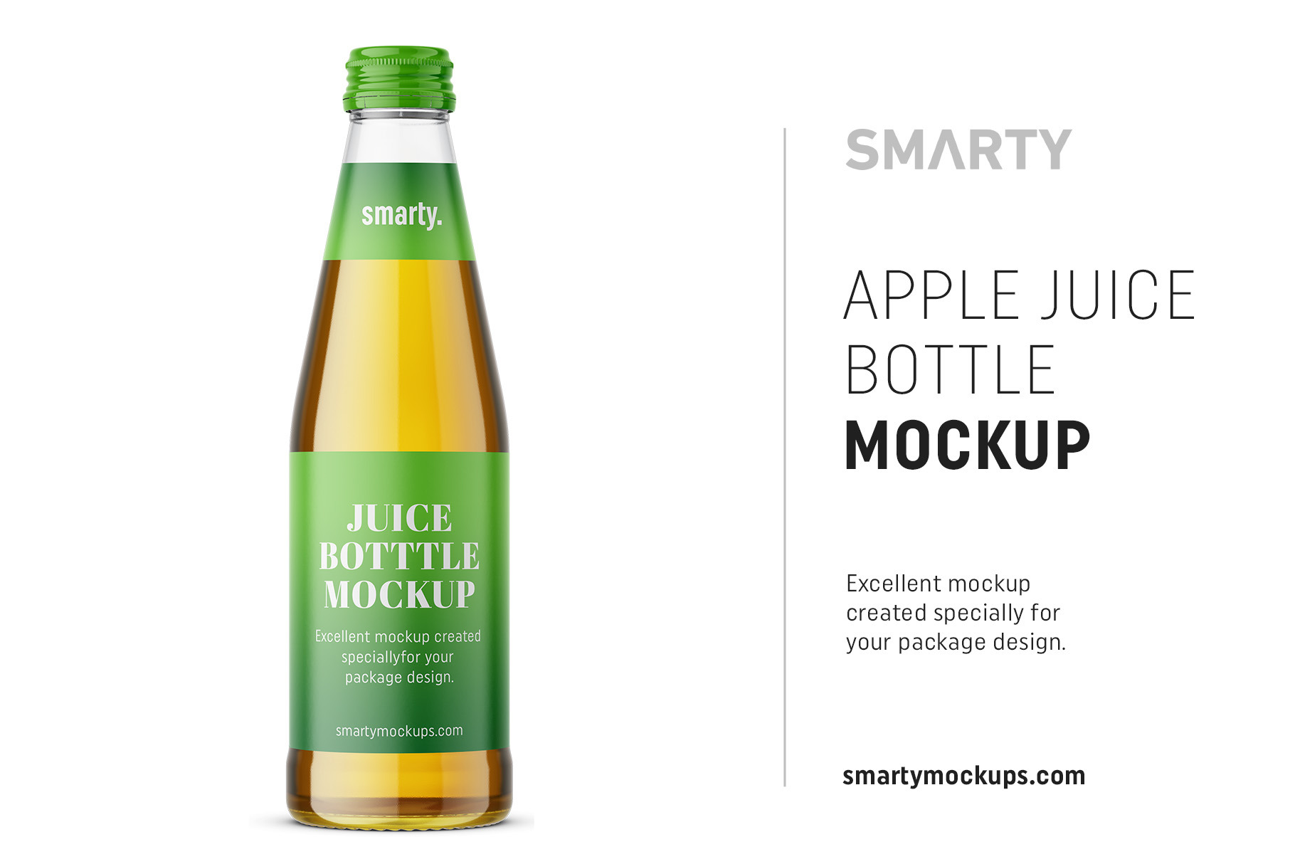 Free apple juice bottle mockup - Smarty Mockups