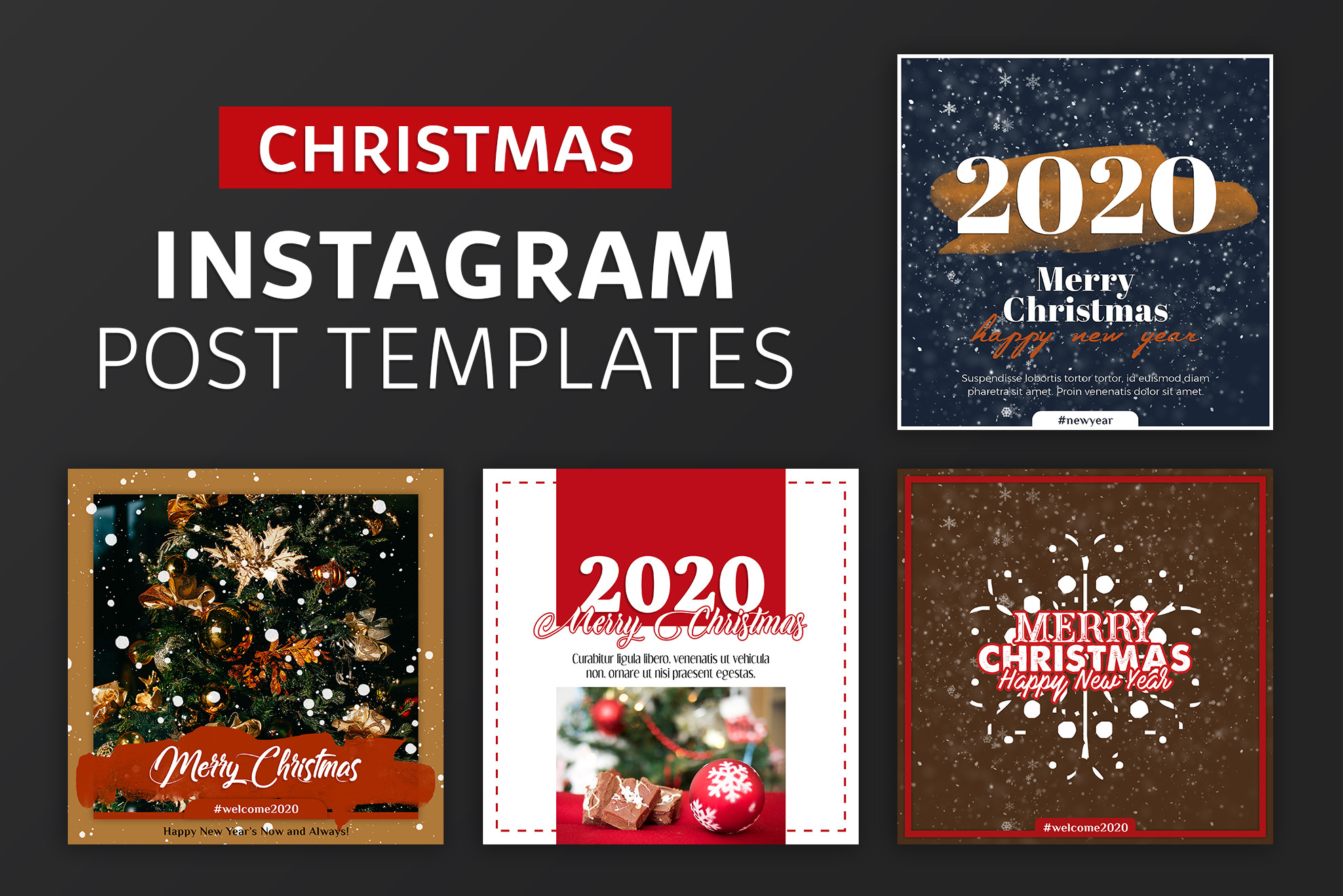 10 Christmas Kit Templates (PSD) - PixelsDesign