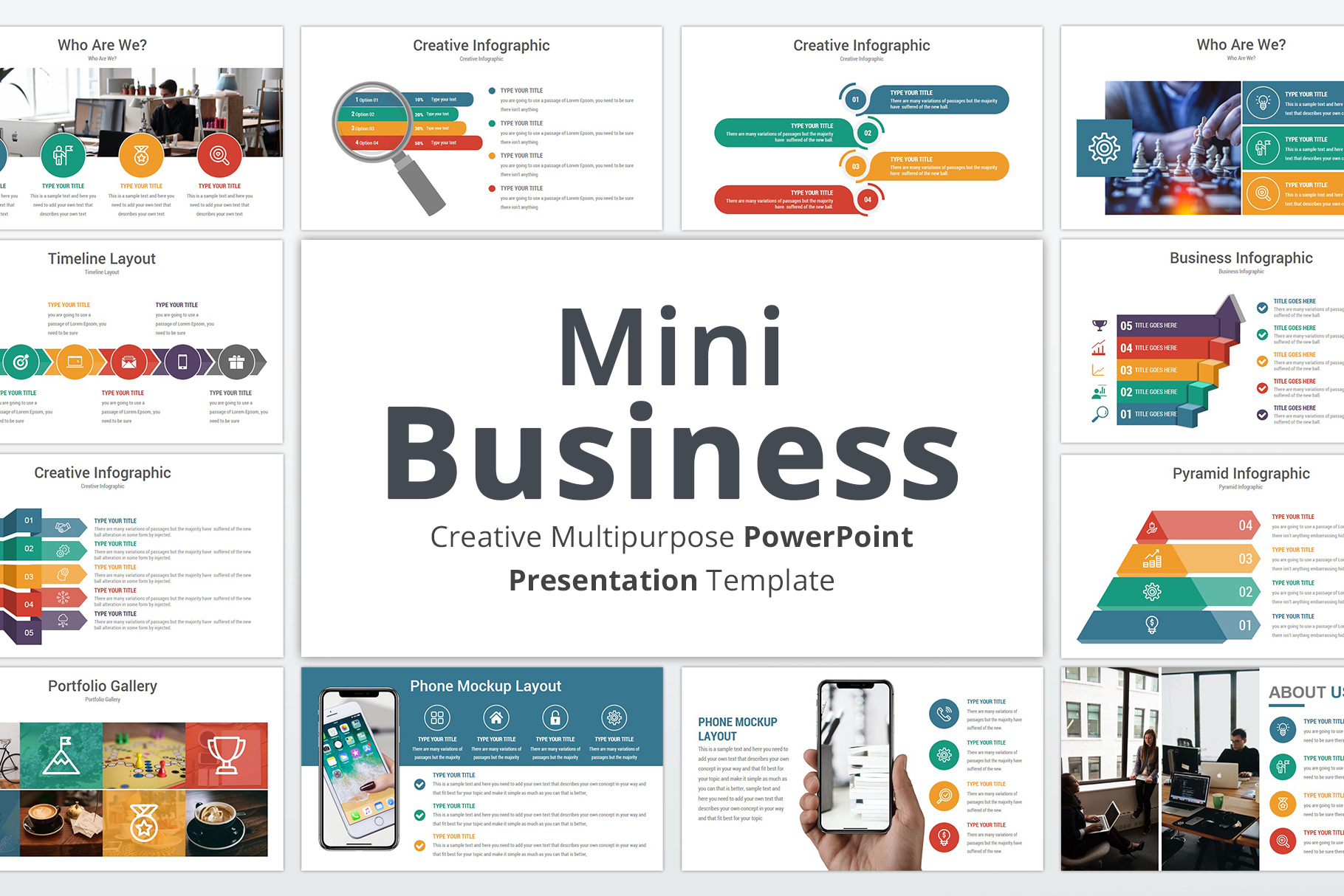 Mini Business PowerPoint Template | Presentation Templates ~ Creative ...