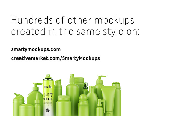 Shampoo matt bottle with pump - Smarty Mockups