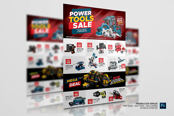 Power Tools Promotional Flyer  Flyer Templates ~ Creative Market