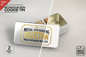 Download Metallic Square Tin Box Mockup Creative Photoshop Templates Creative Market