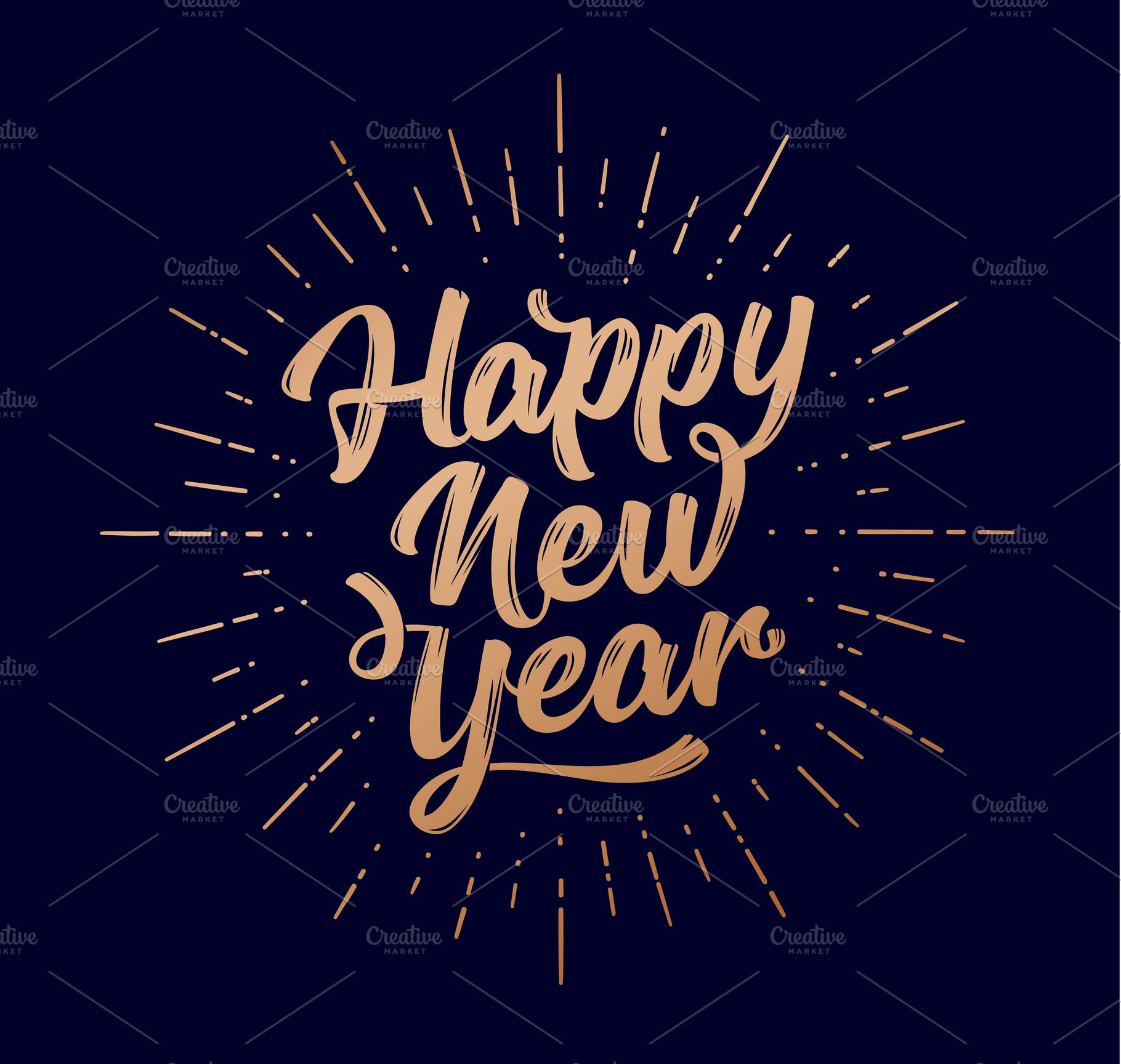 Happy New Year. Lettering text for | Decorative Illustrations ...