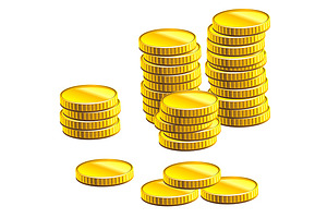 Stack of coins | Pre-Designed Illustrator Graphics ~ Creative Market