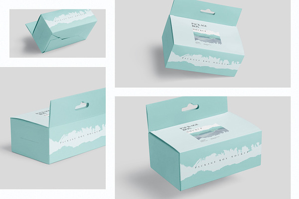 Package Box Mockup - Long Rectangle | Creative Photoshop Templates ~ Creative Market