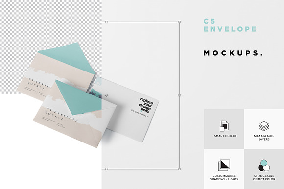 Download Envelope C5 Mock Up Creative Photoshop Templates Creative Market