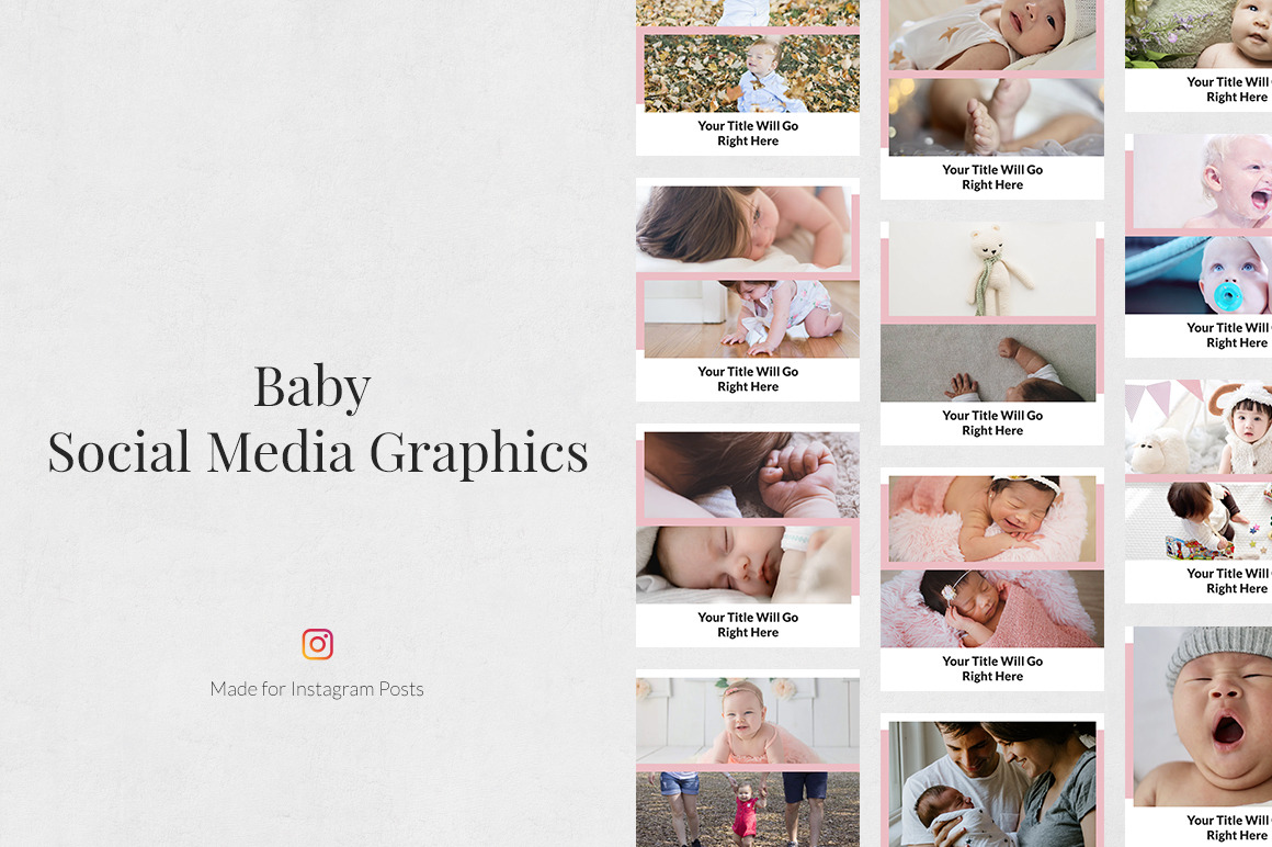 Instagram Template Baby Baby Bundle Social Media Post 30 