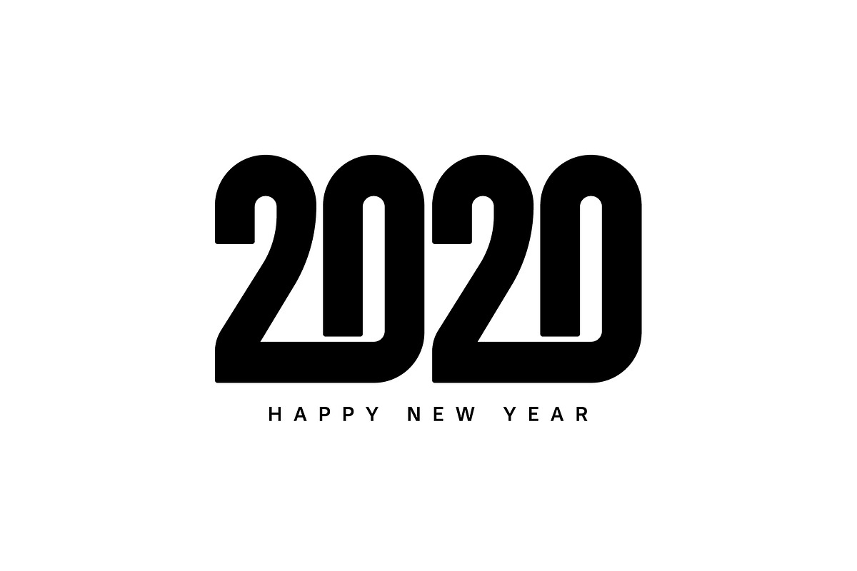 Happy New Year 2020 Logo | Pre-Designed Illustrator Graphics ~ Creative ...