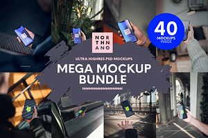 Download Mega Psd Mockup Bundle 40 In 1 Creative Photoshop Templates Creative Market