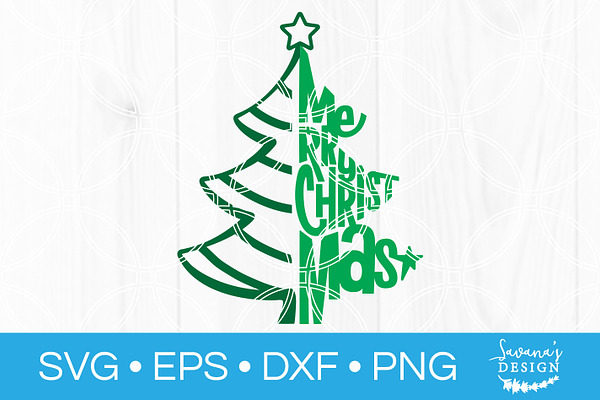 Download Merry Christmas Tree Svg Cut File Pre Designed Photoshop Graphics Creative Market 3D SVG Files Ideas | SVG, Paper Crafts, SVG File