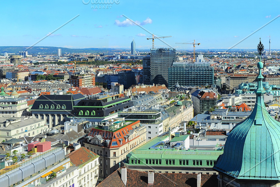 Vienna Panoramic View Austria High Quality Architecture Stock Photos