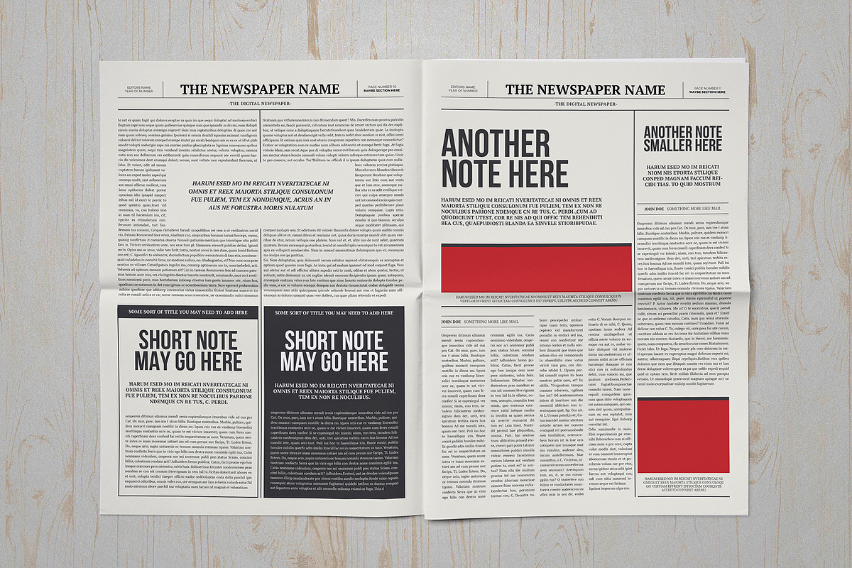 Classic A3 Newspaper Template | Creative InDesign Templates ~ Creative ...