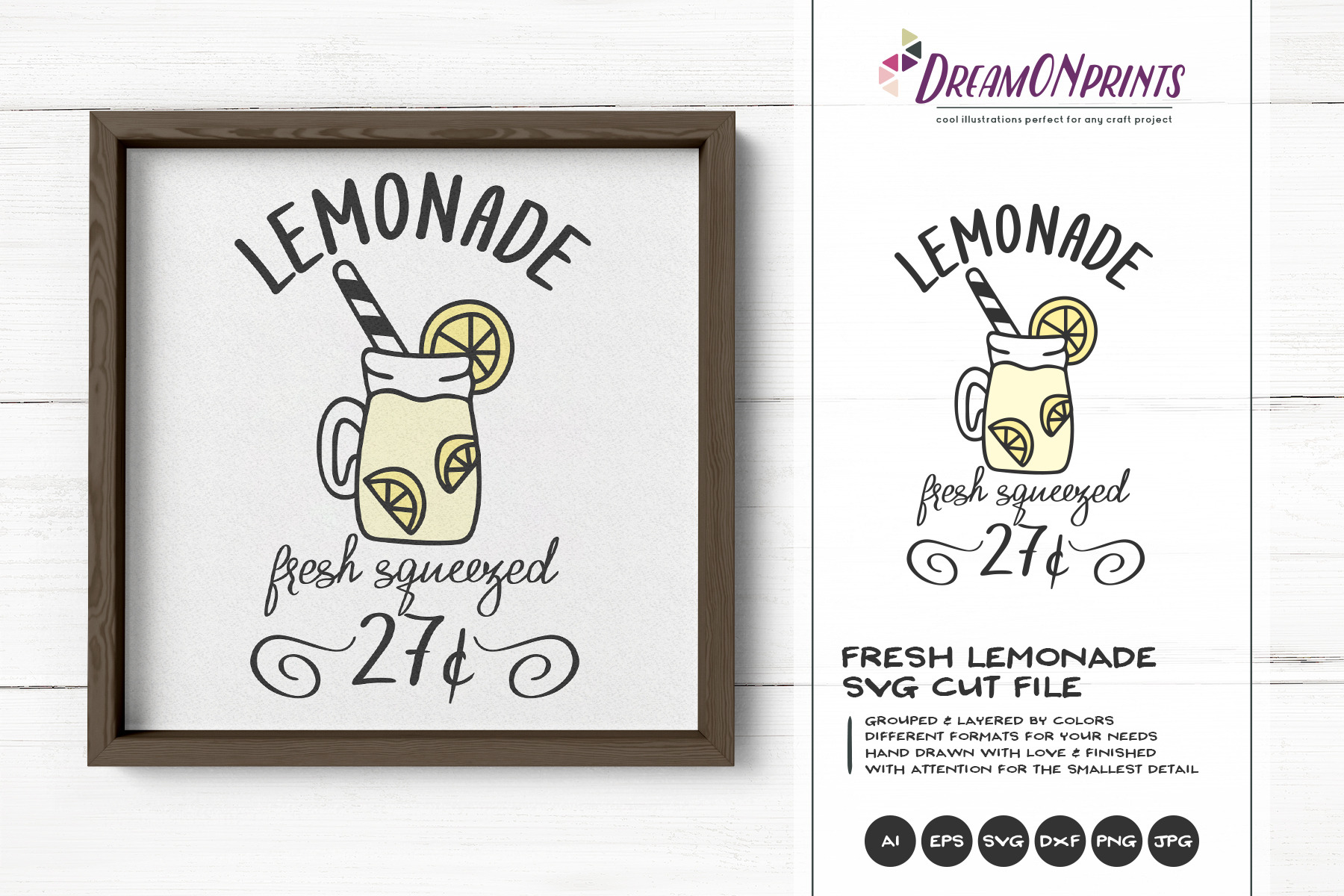 Download Fresh Squeezed Lemonade Svg Summer Pre Designed Photoshop Graphics Creative Market