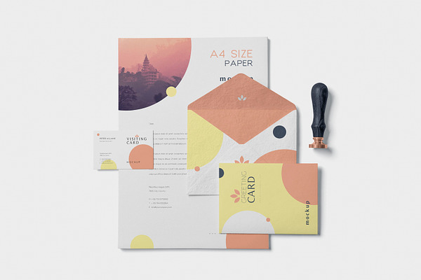 5 Stationery Design Mockups | Object Mockups