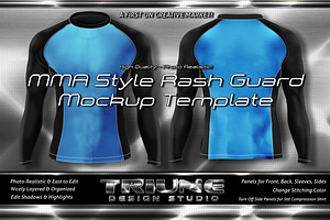 Download Mma Style Rash Guard Mockup Kit Creative Photoshop Templates Creative Market