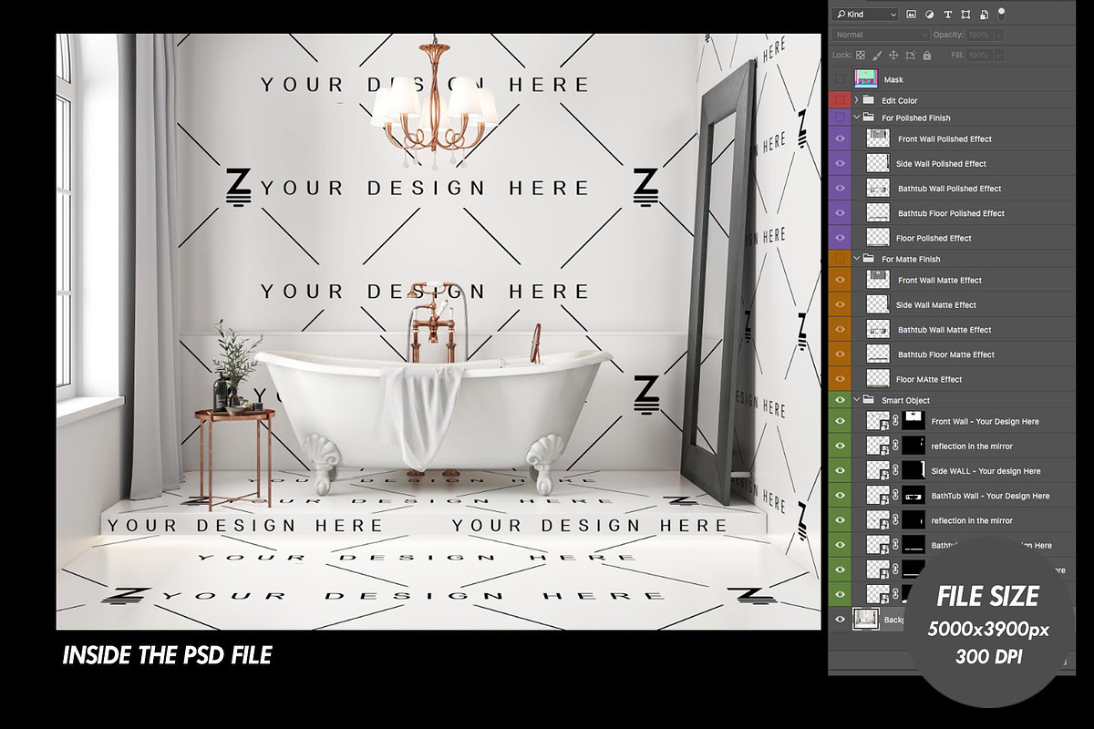 Download Wall&Floor Mockup Bathroom SM104 | Creative Photoshop ...