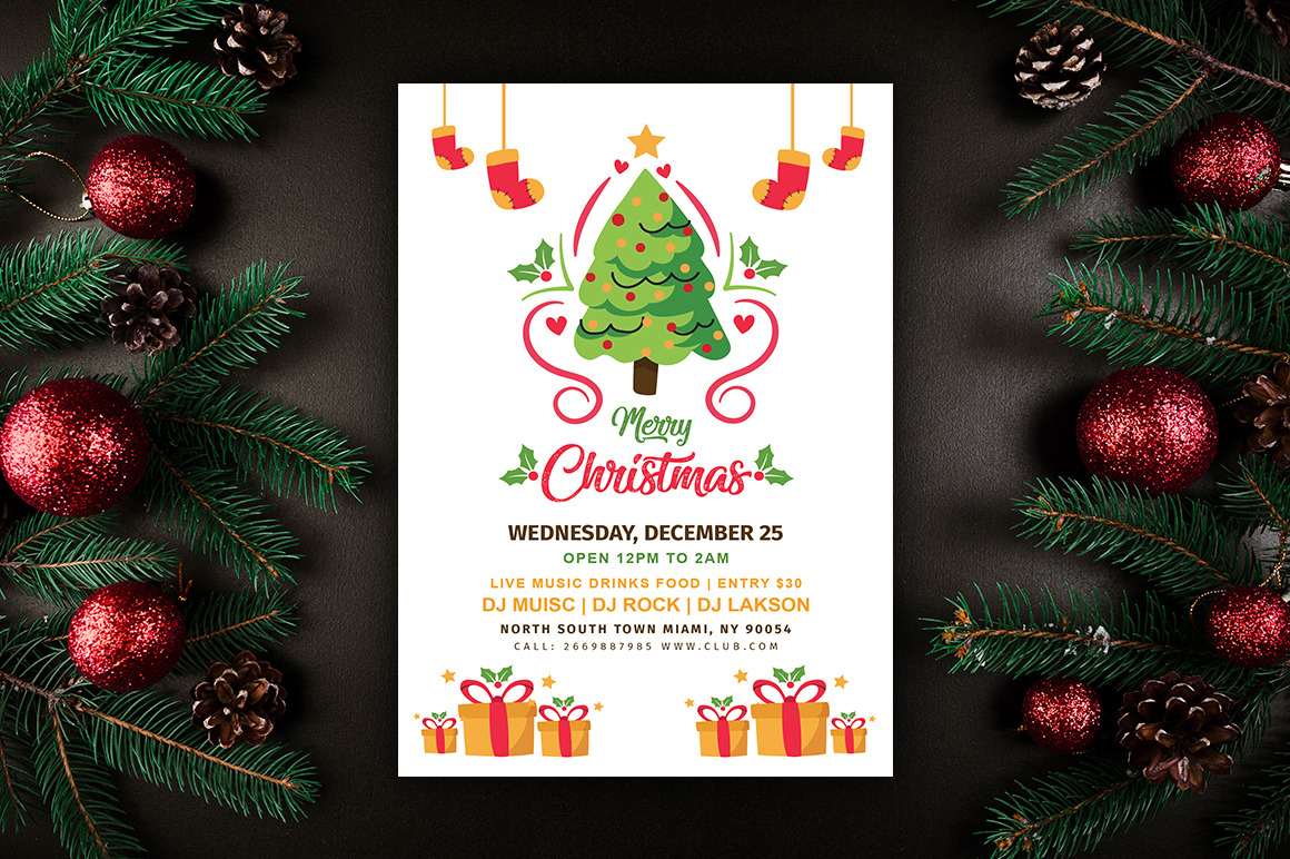 Christmas Flyer / Invitation | Flyer Templates ~ Creative Market