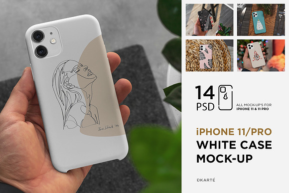 Download Iphone 11 Pro White Case Mock Up Creative Print Mockups Creative Market