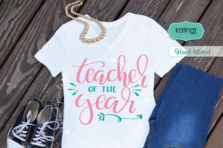 Download Teacher Of The Year Svg Pre Designed Vector Graphics Creative Market