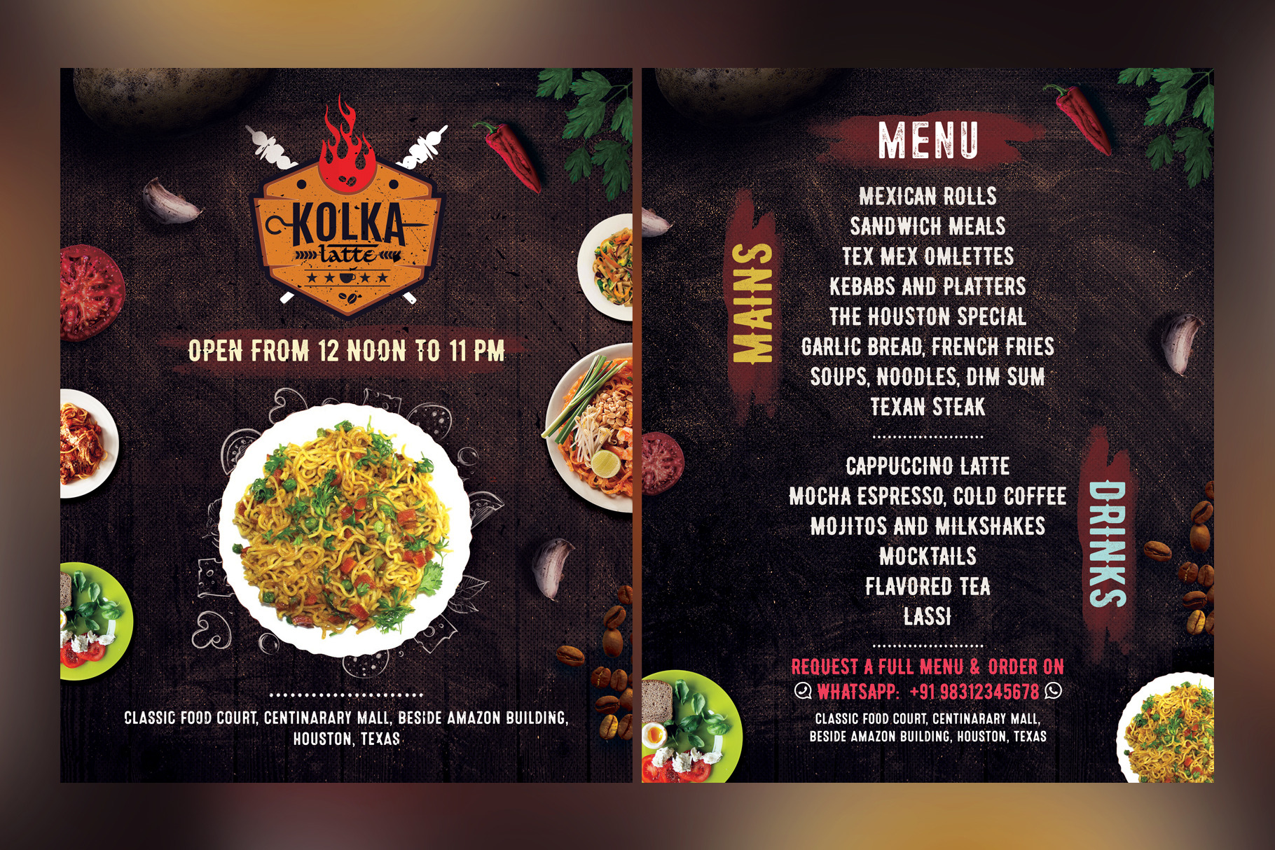 Restaurant Menu Flyer Template Creative Photoshop Templates Creative Market