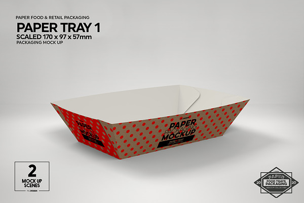 Download Paper Tray 170x97x57mm Mockup | Creative Photoshop Templates ~ Creative Market