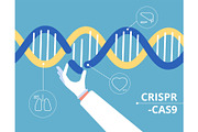 Crispr cas9 concept. Biochemical | Graphics ~ Creative Market