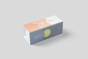 Download Package Box Mock Up Wide Rectangle Creative Photoshop Templates Creative Market