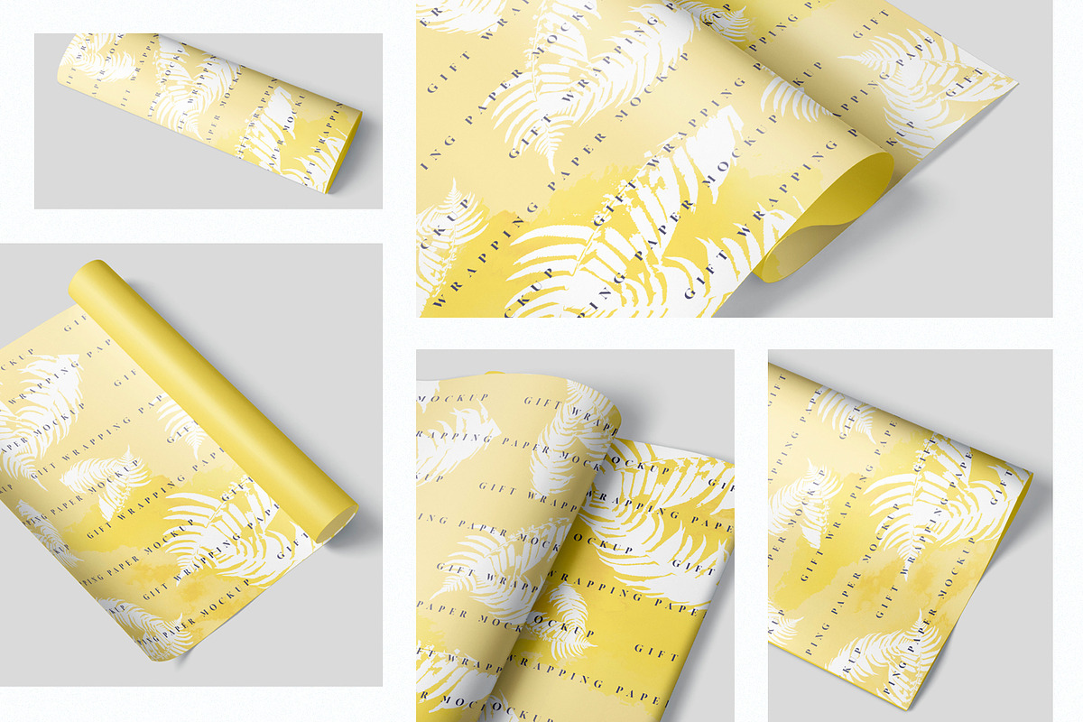 Download Gift Wrapping Paper Mockup | Creative Photoshop Templates ~ Creative Market