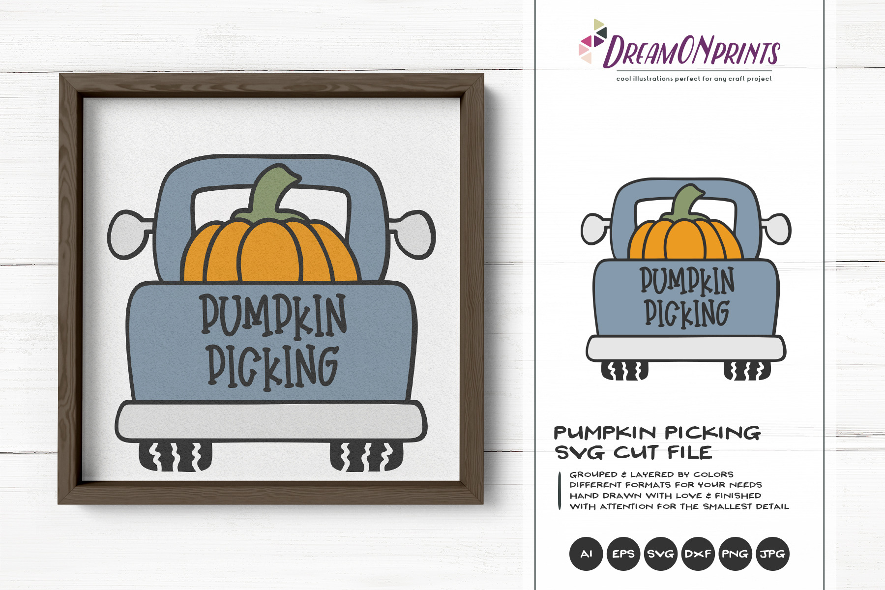 Download Pumpkin Picking Fall Svg Vector Pre Designed Photoshop Graphics Creative Market