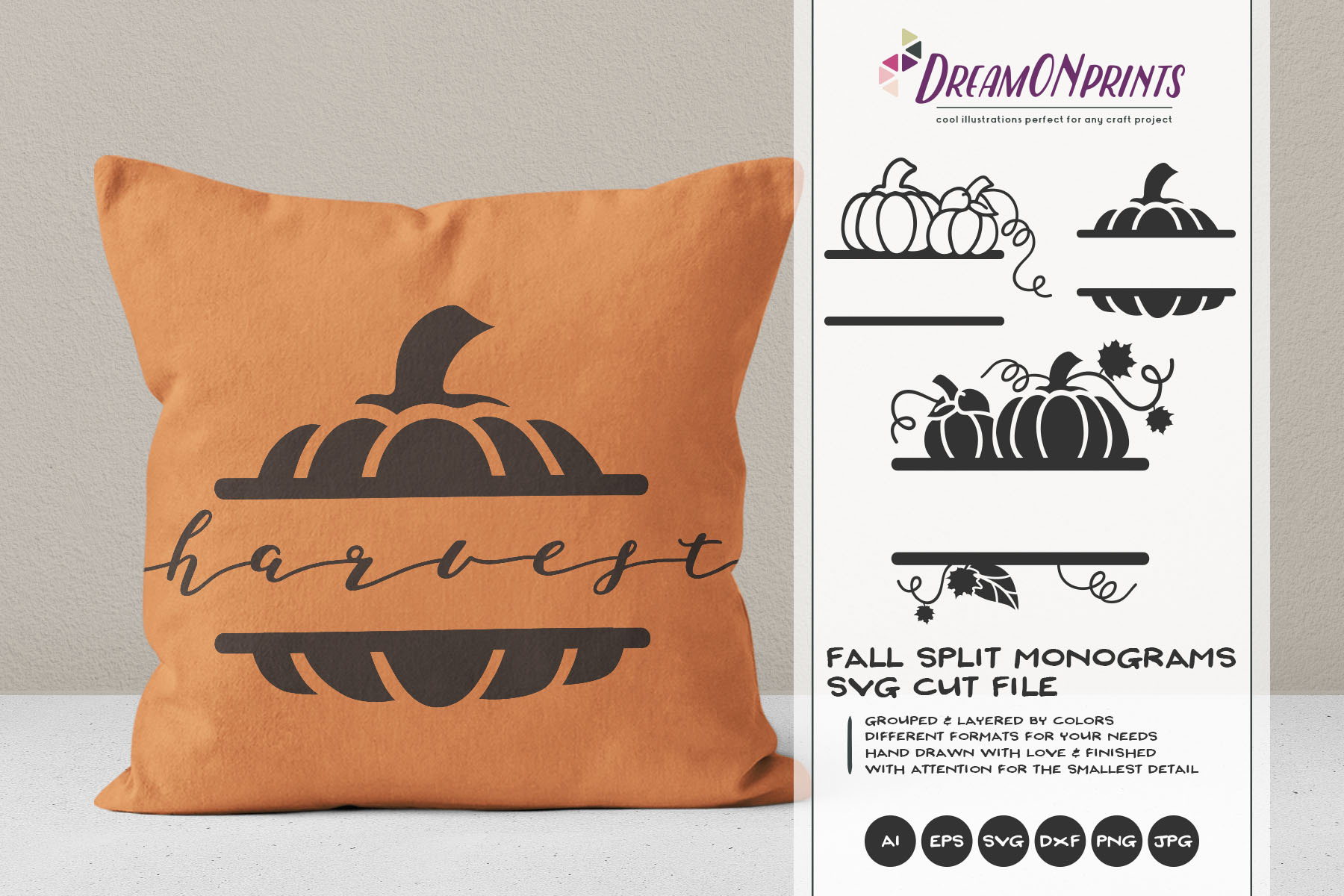 Download Pumpkin Split Monograms Svg Vector Pre Designed Photoshop Graphics Creative Market