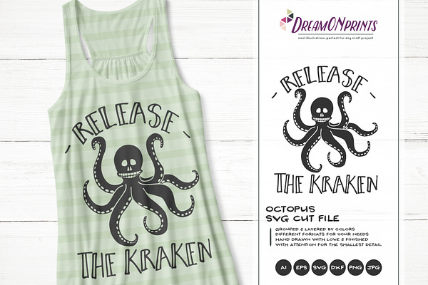 Download Octopus Svg Release The Kraken Svg Pre Designed Photoshop Graphics Creative Market Yellowimages Mockups