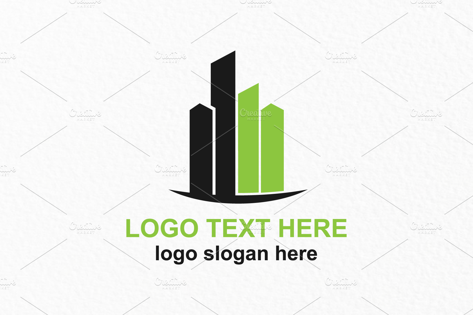 Company Building Logo Creative Illustrator Templates Creative Market