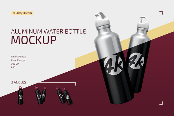 Download Blue Pet Water Bottle Mockup Set Creative Photoshop Templates Creative Market