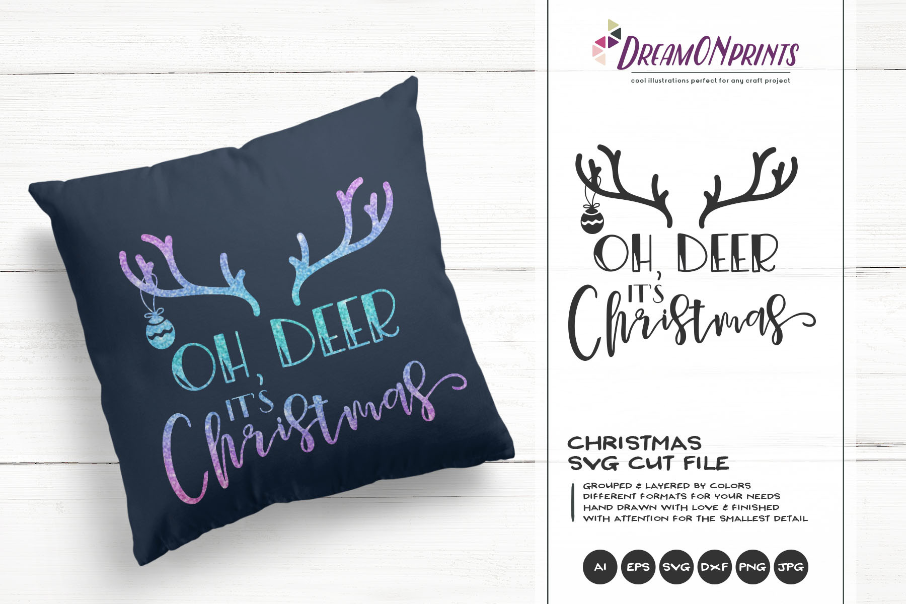 Download Oh Deer It S Christmas Fun Svg Pre Designed Photoshop Graphics Creative Market PSD Mockup Templates