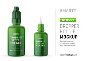 Download Glossy Dropper Bottle Mockup Creative Photoshop Templates Creative Market