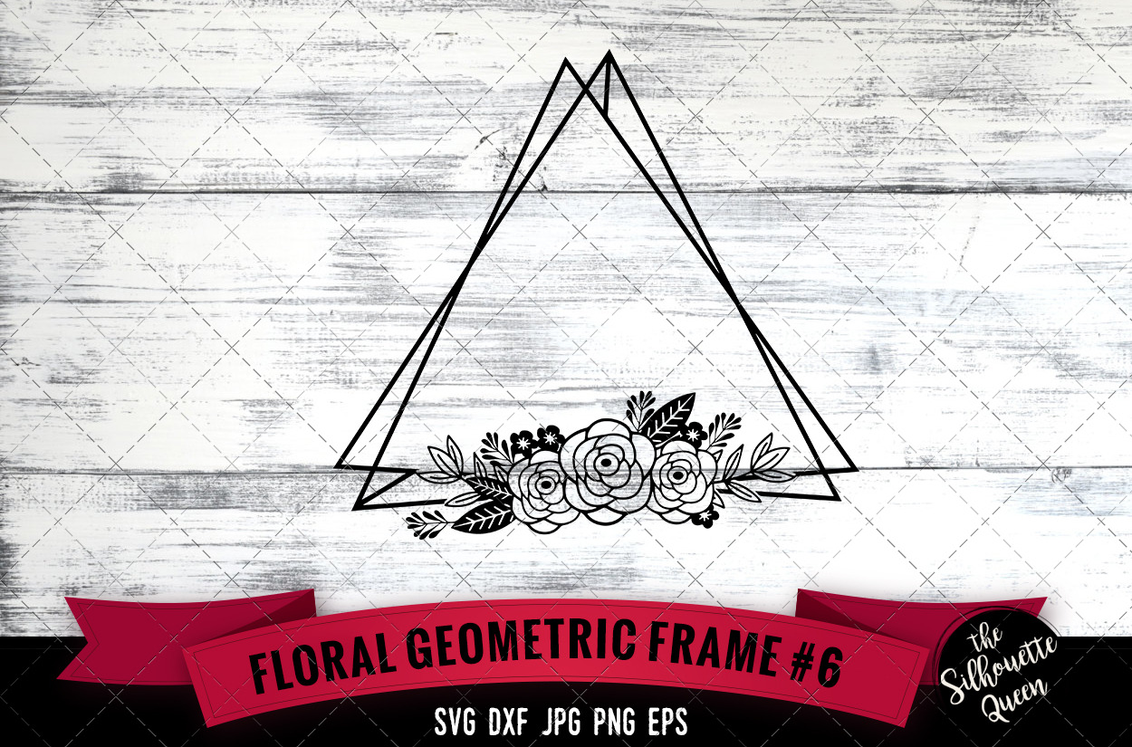 Download Floral Geometric Frame 6 Vector Silh Pre Designed Illustrator Graphics Creative Market