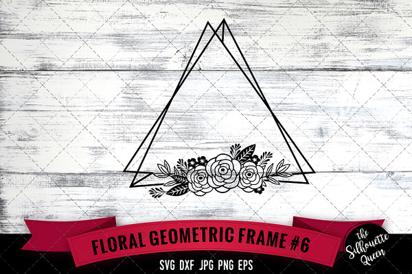 Floral Geometric Frame 6 Vector Silh Pre Designed Illustrator Graphics Creative Market