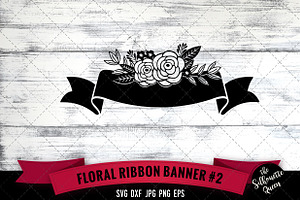 Download Floral Ribbon 10 Vector Silhouette Pre Designed Illustrator Graphics Creative Market