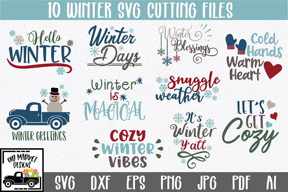 Download Winter Svg Cut File Bundle Pre Designed Photoshop Graphics Creative Market