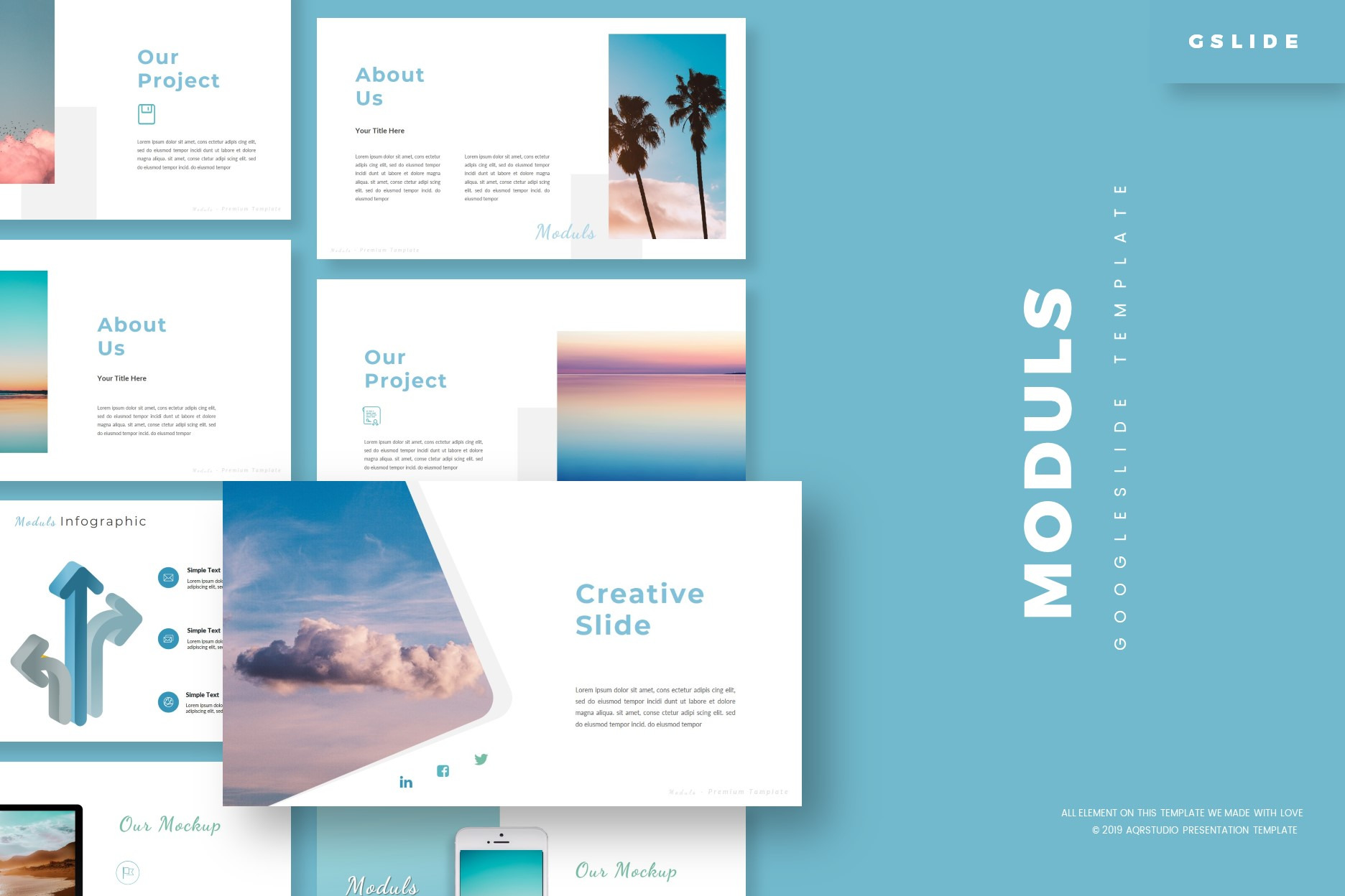 Moduls - Google Slide Template | Presentation Templates ~ Creative Market