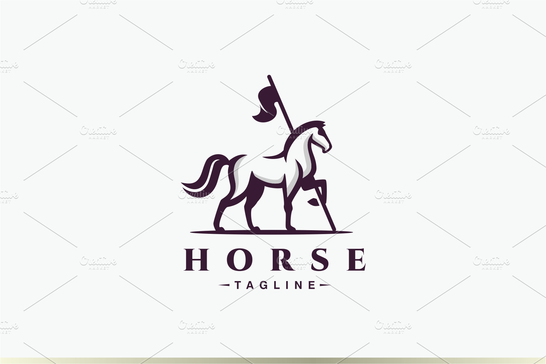 Horse Flag Logo | Creative Logo Templates ~ Creative Market