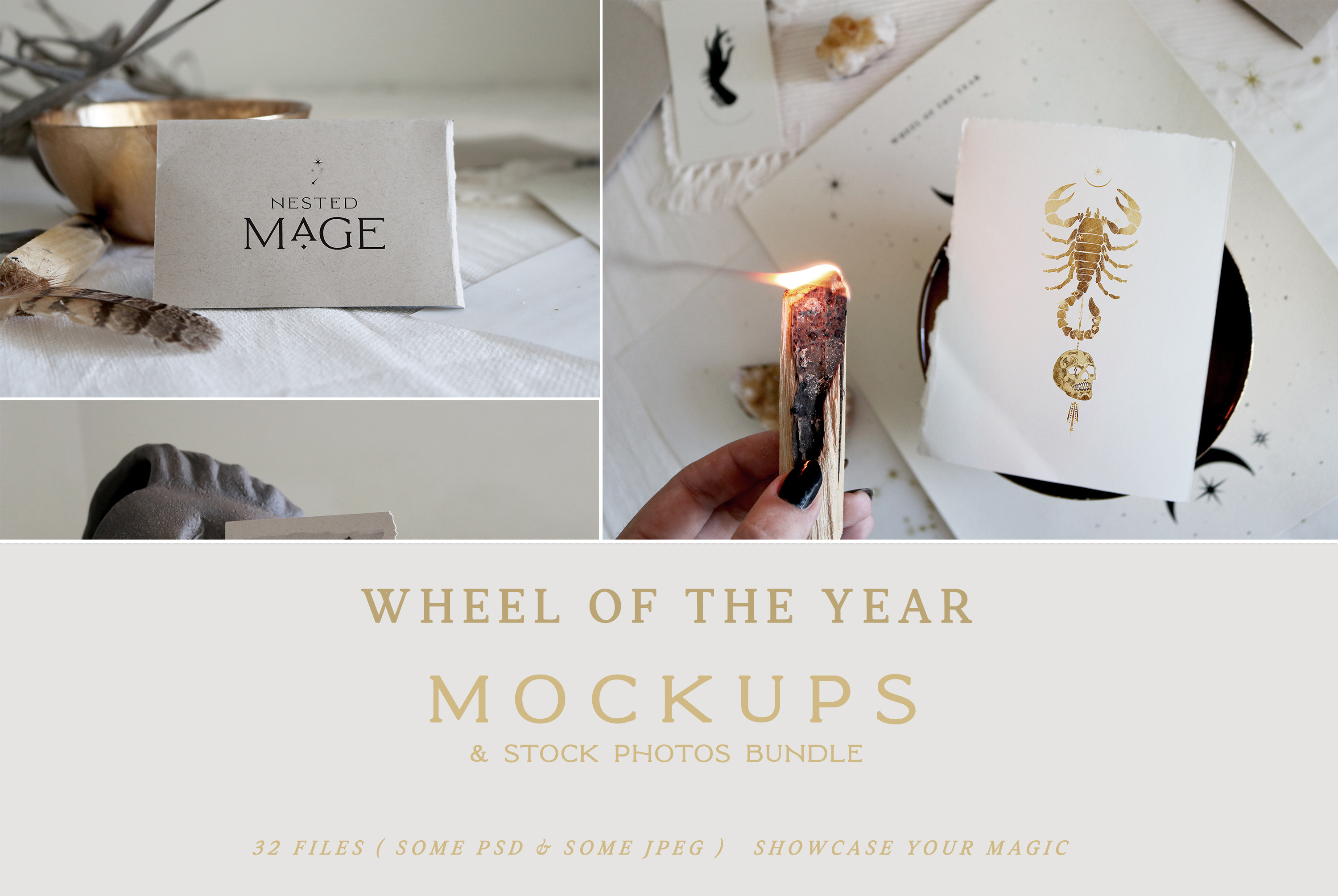 Download Wheel Of The Year Mockups Photos Creative Photoshop Templates Creative Market