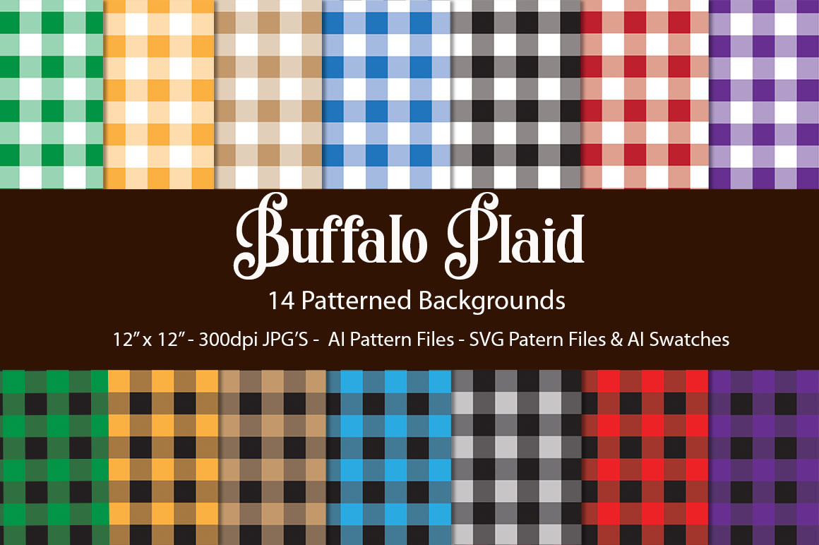 Buffalo Plaid Pattern Swatches Pre Designed Vector Graphics Creative Market