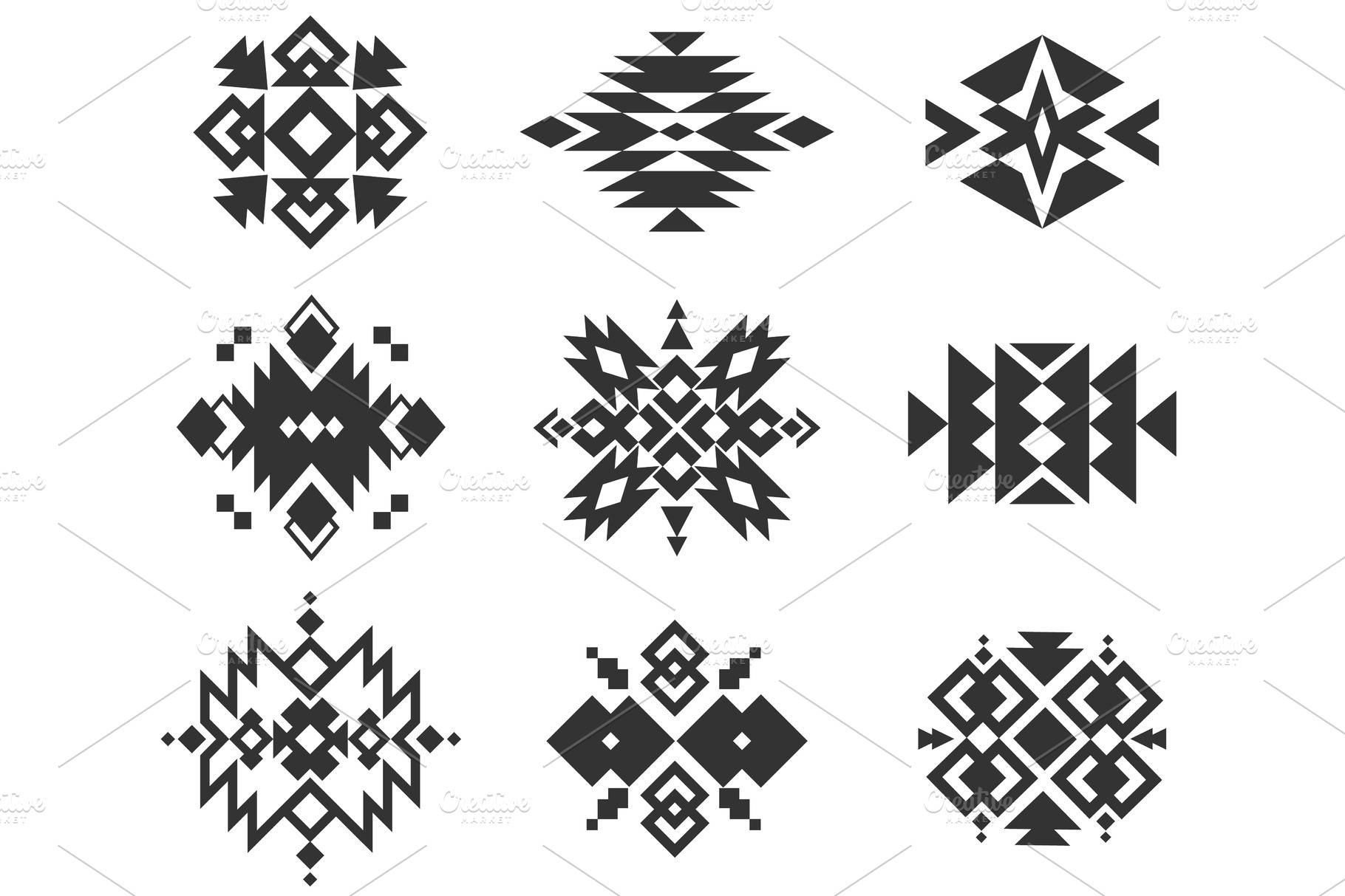 Tribal indian ornaments. Ethnic | Decorative Illustrations ~ Creative ...