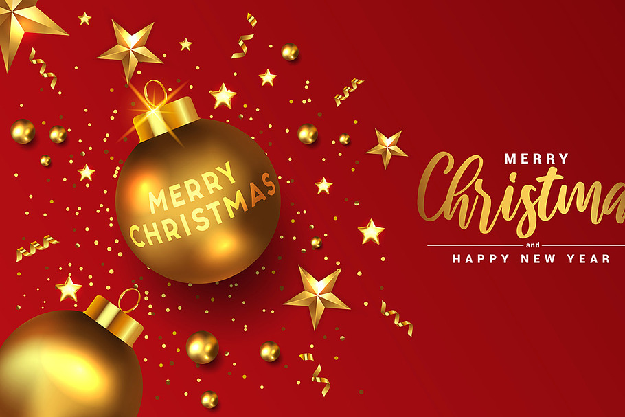 Merry Christmas Banners | Creative Illustrator Templates ~ Creative Market