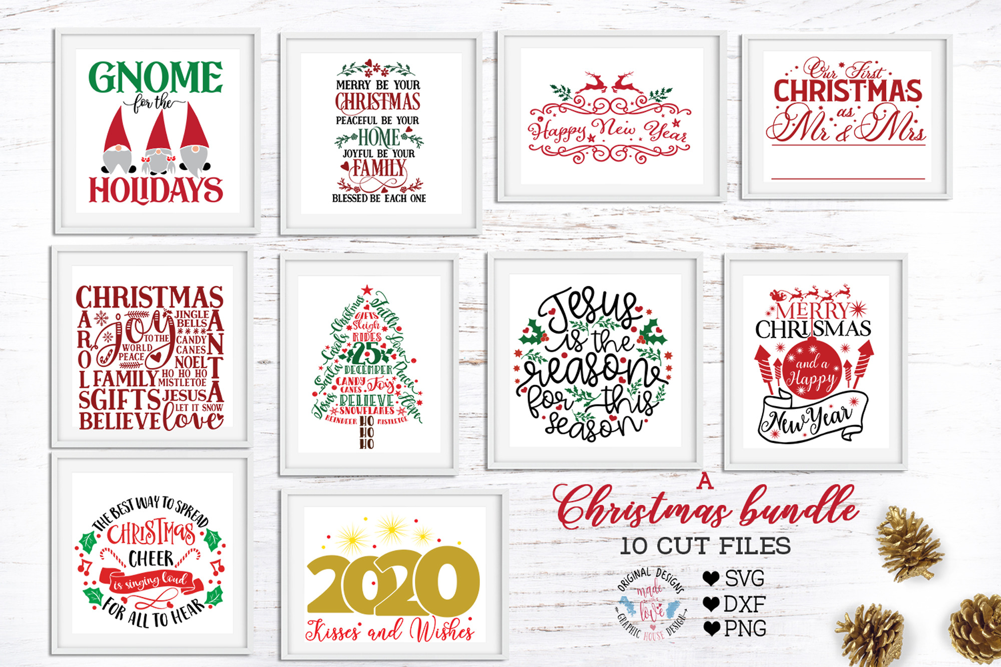 Download A Merry Christmas Cut Files Bundle Pre Designed Photoshop Graphics Creative Market